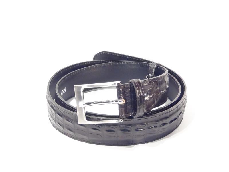 Berkelmans_242Belt299_Riem_Black_brown_kroko