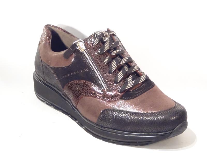 Durea_6279_688_2352_Veterschoenen_zwart_bruin_K