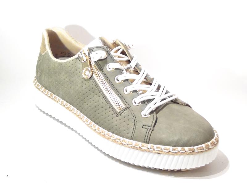 Rieker_M2940_52_Sneakers_Groen_F