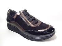 Durea_6263_688_1299_Veterschoenen_zwart_brons_K_