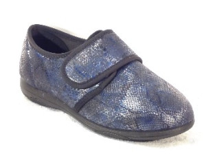 Q Fit Shoes Geneve Blue Silver