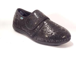 Q_Fit_Gen_ve_2_dames_pantoffel_zwart_print