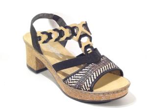 Rieker_638C7_00_Sandalen_Zwart_F_